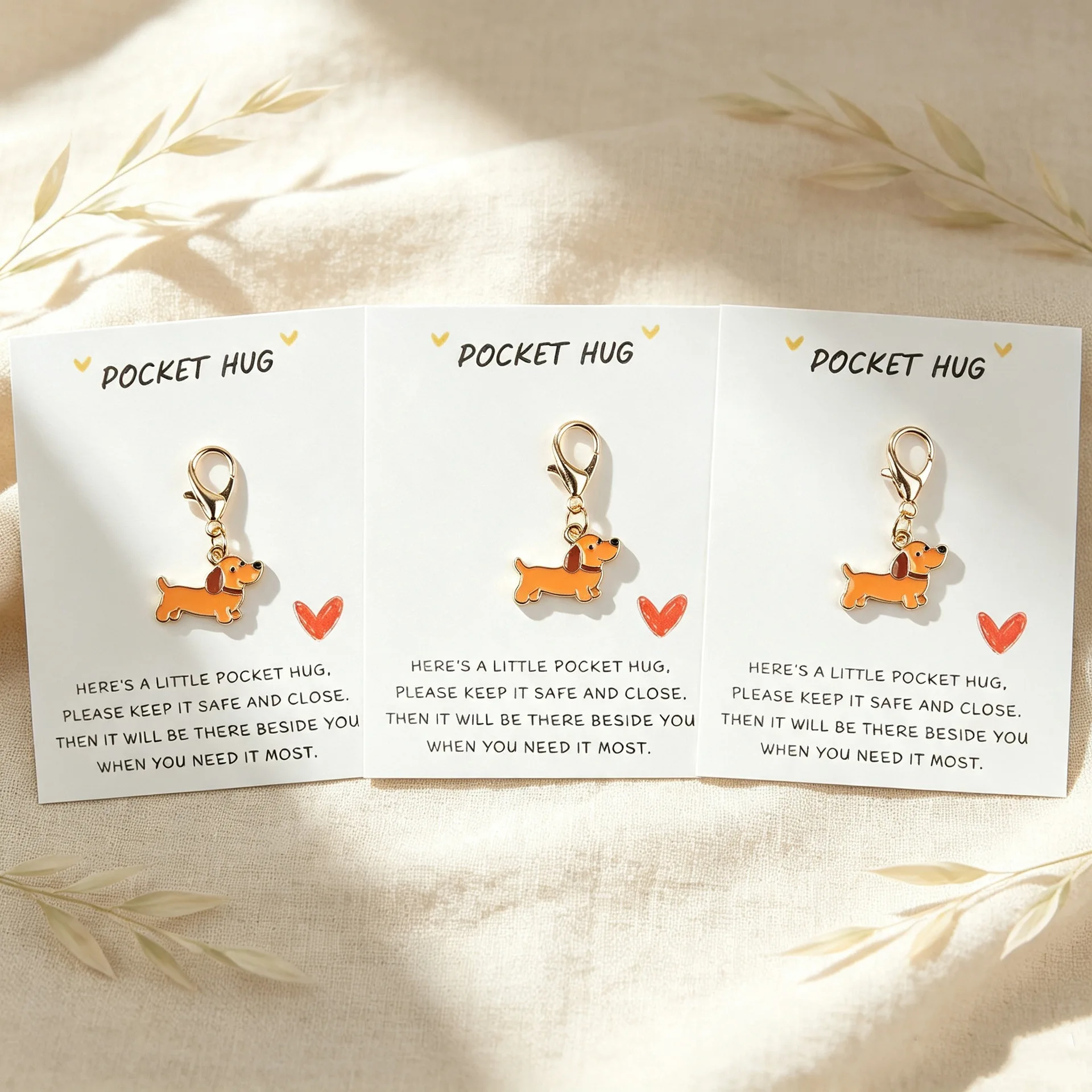 Matcha - 5 Pcs Cute Dachshund Keychain, Includes