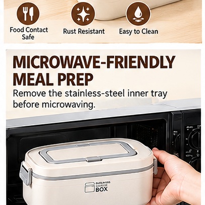 Double Layer 304 Stainless Ste - Bento Box recension och pris