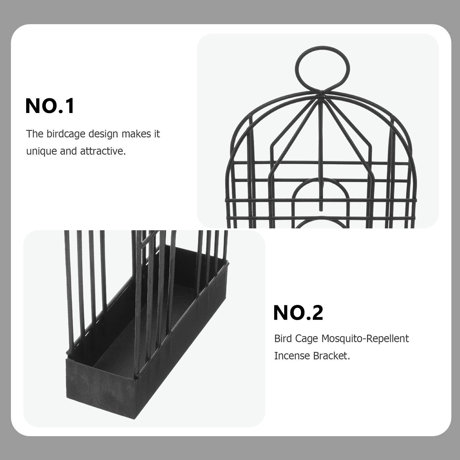 Black Retro Iron Birdcage Brac - Incense Holder recension och pris