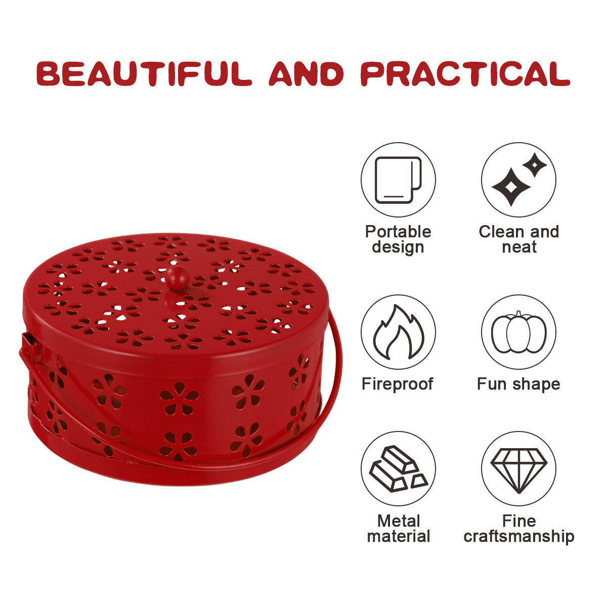 Box Fireproof Metal Retro Holl - Incense Holder recension och pris